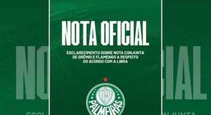 Palmeiras rebate Grêmio e Flamengo e chama nota da dupla de "mentirosa"