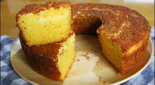 Bolo de milho com trigo fácil de fazer para o Dia das Mães