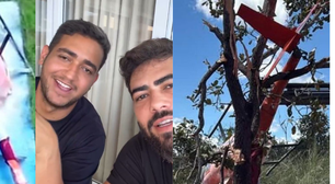 Helicóptero de Henrique e Juliano sofre acidente em fazenda no Tocantins e dupla atualiza estado do pai; assista