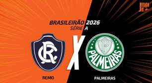 Remo x Palmeiras: onde assistir, escalações e arbitragem