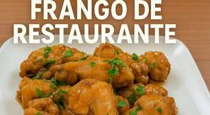 Frango de restaurante para o almoço de Dia das Mães, que fica extremamente suculento