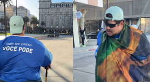 Influenciador que já pesou 310 kg termina corrida e celebra 'Hoje eu vivo'