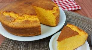 Bolo de fubá com leite condensado fofinho e gostoso, para deixar o seu café da manhã ainda mais saboroso