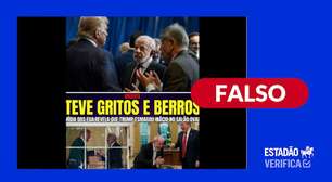 Imprensa dos EUA não informou que reunião entre Lula e Trump teve 'berros'; post usa imagens de IA