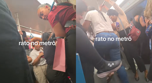 Rato invade vagão feminino no metrô do Rio de Janeiro e causa desespero nas passageiras