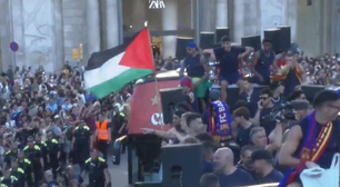 Yamal ergue bandeira da Palestina após conquista do Barcelona no campeonato espanhol