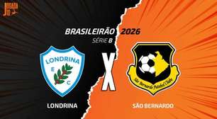 Londrina x São Bernardo: onde assistir, escalaçoes e arbitragem