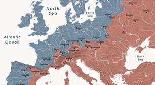 A fronteira invisível que divide a Europa: o mapa que reparte o continente em dois por meio de suas duas grandes bacias hidrográficas