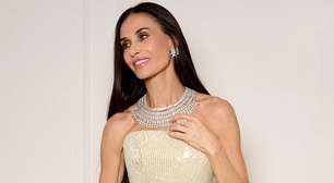 Festival de Cannes: Demi Moore surge com vestidos de "confete" e de paetês da Jacquemus. Veja detalhes dos looks