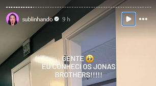 ELA CONSEGUIU! Influenciadora e Jonas Brothers se encontraram em show