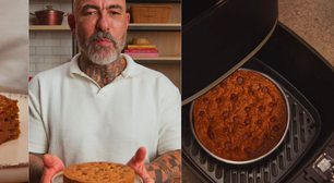 Com manteiga, açúcar e chocolate: descobri com o Henrique Fogaça, do 'MasterChef Brasil', uma torta cookie na airfryer tão fácil que virou vício em casa