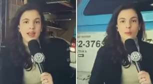 Repórter do SBT é atropelada por viatura da PM durante entrada ao vivo