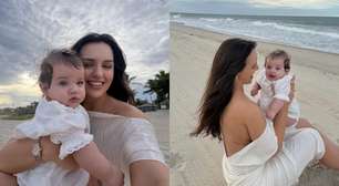 Rafa Kalimann desembarca no Ceará com Zuza e encanta com fotos na praia: 'Sorrisão'