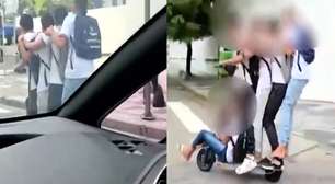 Cinco adolescentes são flagrados dividindo patinete elétrico no Recife