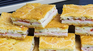 Torta de presunto e queijo com requeijão