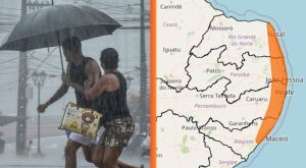 Apac e Inmet emitem alerta de chuva forte para o fim de semana em Pernambuco