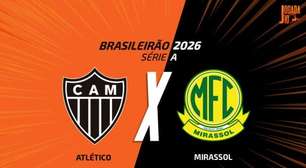 Atlético x Mirassol, AO VIVO, com a Voz do Esporte, às 17h
