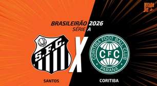 Santos x Coritiba: onde assistir, escalações e arbitragem