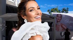 Patricia Poeta estreia em Cannes com joias do acervo de Hebe Camargo. Make e cabelo de Marcello Costa trazem referências à primeira-dama da TV