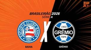 Bahia x Grêmio, AO VIVO, com a Voz do Esporte, às 14h30