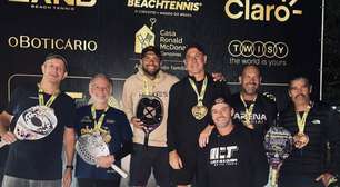 Amoroso, craque do futebol, conquista título em etapa de Campinas (SP) do Circuito Beach Tennis