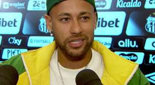 Neymar de verde e amarelo na zona mista: "Convocação? Seja o que Deus quiser"
