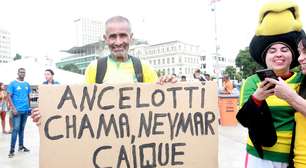 Torcedores se reúnem na frente do Museu do Amanhã pedido Neymar na Copa
