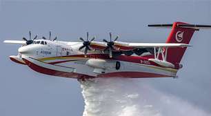 A China faz tudo em grande escala: seu novo avião anfíbio de combate a incêndios é o maior do mundo; ele pode transportar o dobro de água que um avião da Força Aérea Espanhola
