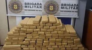 Homem é preso com 186 tijolos de maconha após perseguição em Santa Rosa