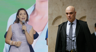 Michelle Bolsonaro chama Moraes de 'irmão em Cristo' em evento no DF: 'Liberou o cabeleireiro'