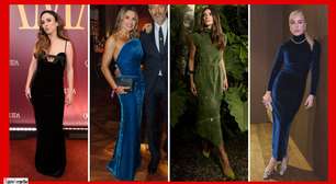 É tempo de veludo! Veja looks de Angelica, Fiorentino, Tatá, Flávia e mais