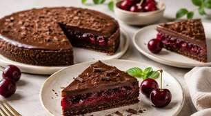 Torta de cereja com chocolate fit: sobremesa saudável, cremosa e fácil de fazer