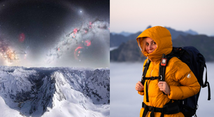 Fotógrafa enfrenta -28°C nos Alpes e registra fenômeno raro da Via Láctea