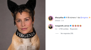 Mãe de Virginia Fonseca reage com risadas a montagem de Luana Piovani usando coleira com nome da influenciadora