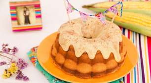 Bolo de milho com brigadeiro de canela: receita para inovar na festa junina