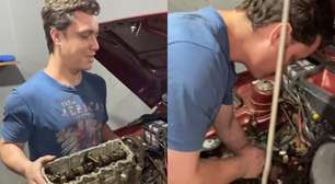 Mecânico cego explica trabalho em oficina: 'Para entender o motor, é preciso saber ouvir e sentir'