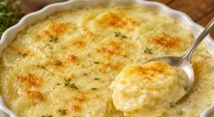 Batata-doce gratinada e cremosa fácil e deliciosa