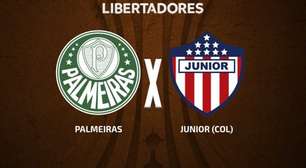 Palmeiras x Junior Barranquilla-COL: onde assistir, escalações e arbitragem
