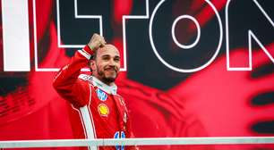F1: Hamilton celebra "virada de chave" após pódio na Ferrari