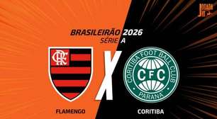 Flamengo x Coritiba, AO VIVO, com a Voz do Esporte, às 14h30