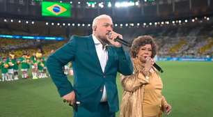 Após virar piada, Alcione explica confusão com Belo na hora do hino nacional no Maracanã