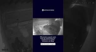 Vídeo: PM prende suspeito após furto de motocicleta em residência no Jardim Universo, em Mogi das Cruzes
