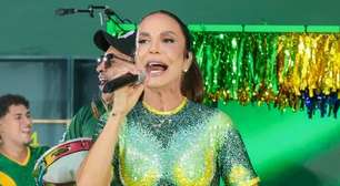 Jogo do Brasil no Maracanã: Ivete Sangalo usa body com 33 mil cristais e desenho trompe-l'il, que realça a silhueta