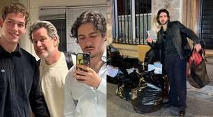 Filho de Murilo Benício e Alessandra Negrini faz 'unboxing' bizarro em Paris e choca o irmão: 'Lixo'