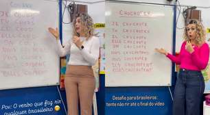 'On coud', 'Je chuchote': Professora de francês faz sucesso ao conjugar verbos que despertam lado '5ª série' de brasileiros