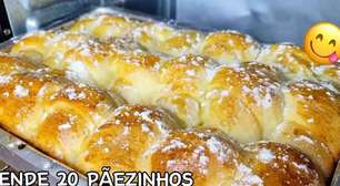 Pãozinho caseiro especial delicioso, com uma massa tão fofinha que parece um algodão