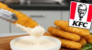 Frango crocante do KFC feito sem fritura, bem suculento por dentro e muito sequinho por fora
