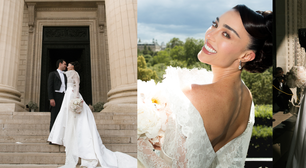 Renda francesa feita à mão, cristais e 640 horas de trabalho: o vestido de noiva de Elisa Zarzur para casar com Alexandre Negrão em Paris