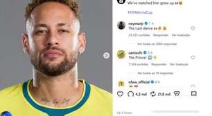 Neymar comenta em perfil da Copa do Mundo que a de 2026 será a última da carreira