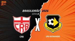 CRB x São Bernardo: onde assistir, escalações e arbitragem